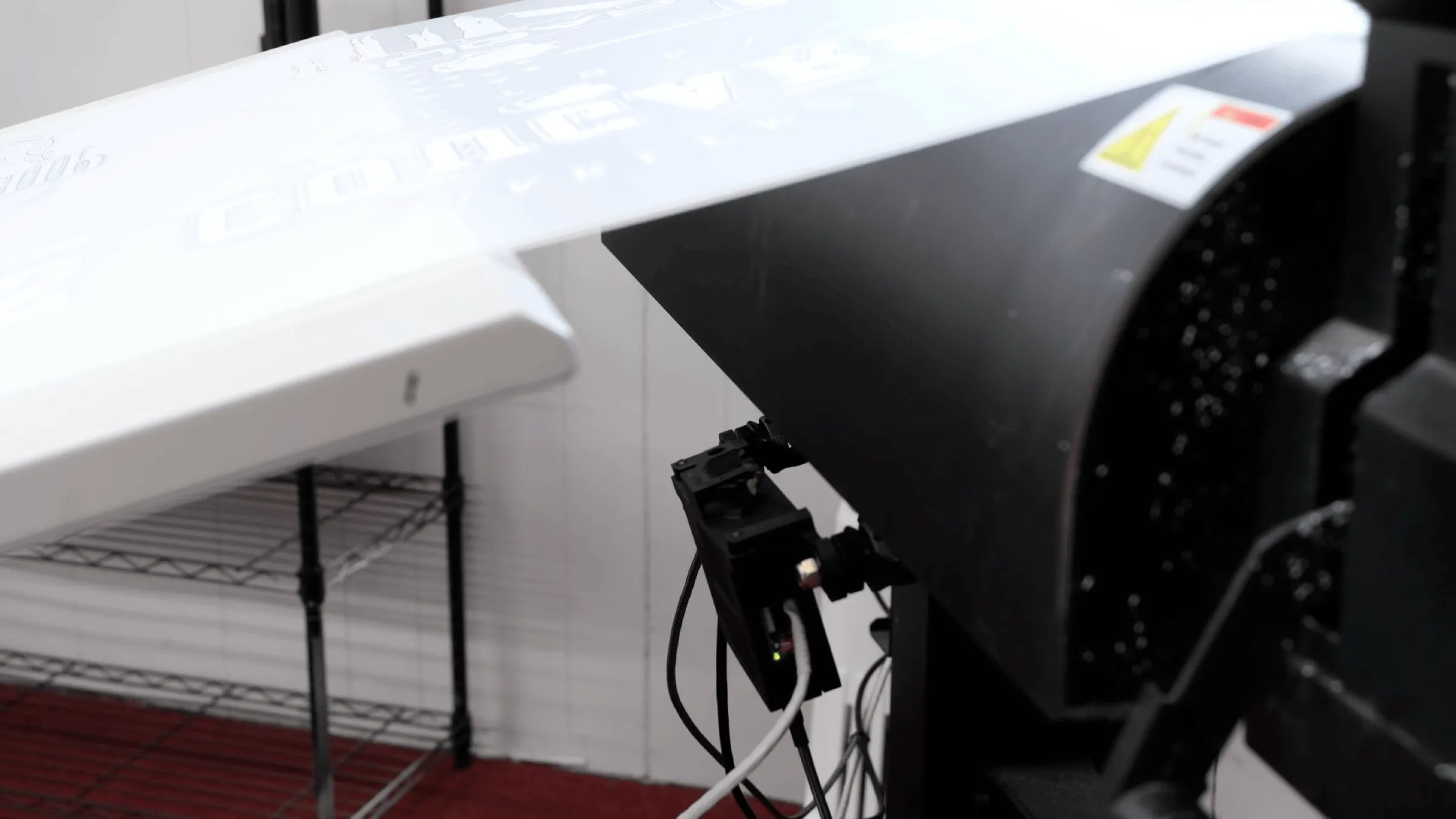 Shelfmark AI inspection on a decorated apparel printing line